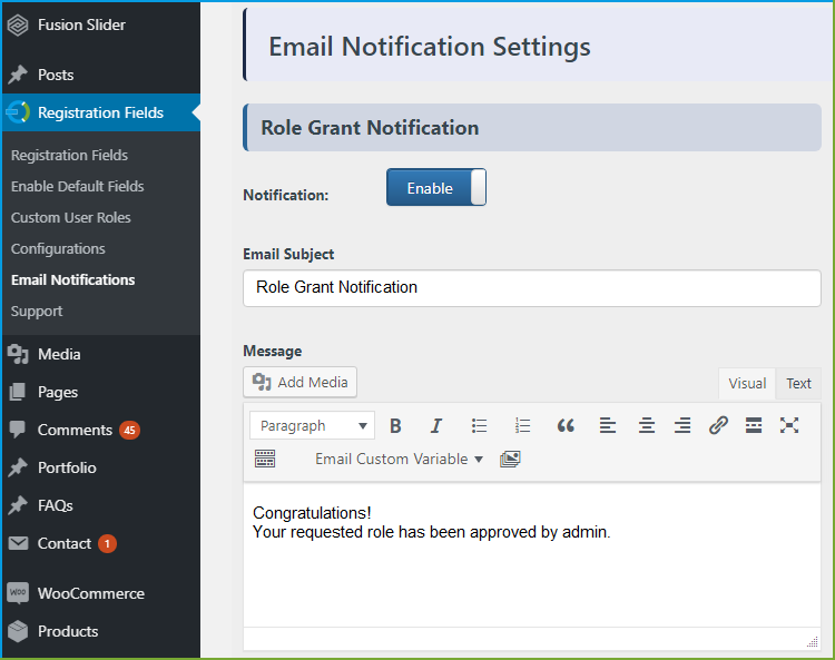 WooCommerce-Registrierungsfelder - Benutzerdefinierte E-Mails